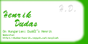 henrik dudas business card